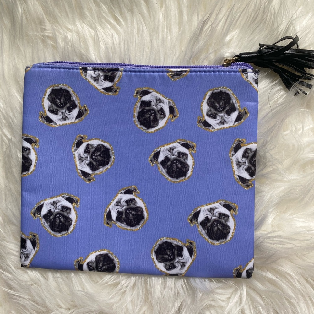 Pug makeup zip bag